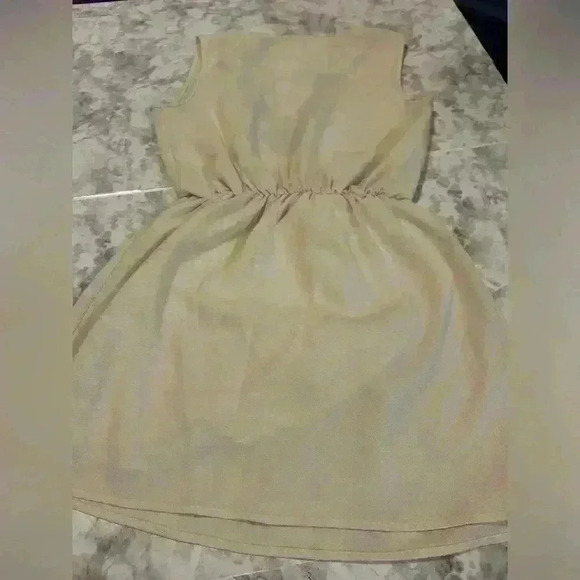 Sage Brand Ivory Sleeveless Embroidered Neckline Boho Dress Size Medium - Picture 3 of 4